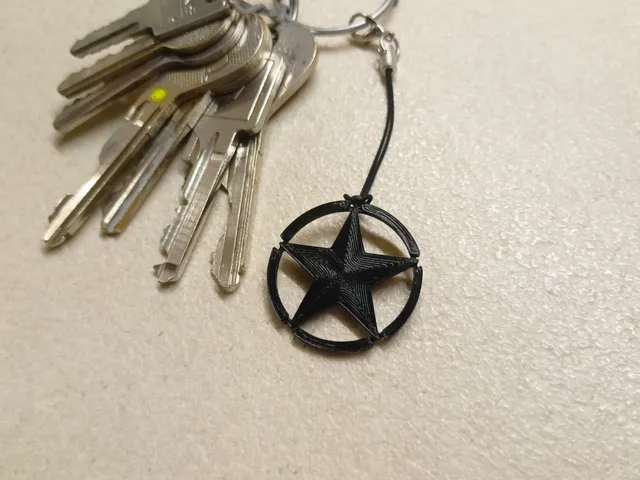 US Army Military Star Keychain & Bag Tag