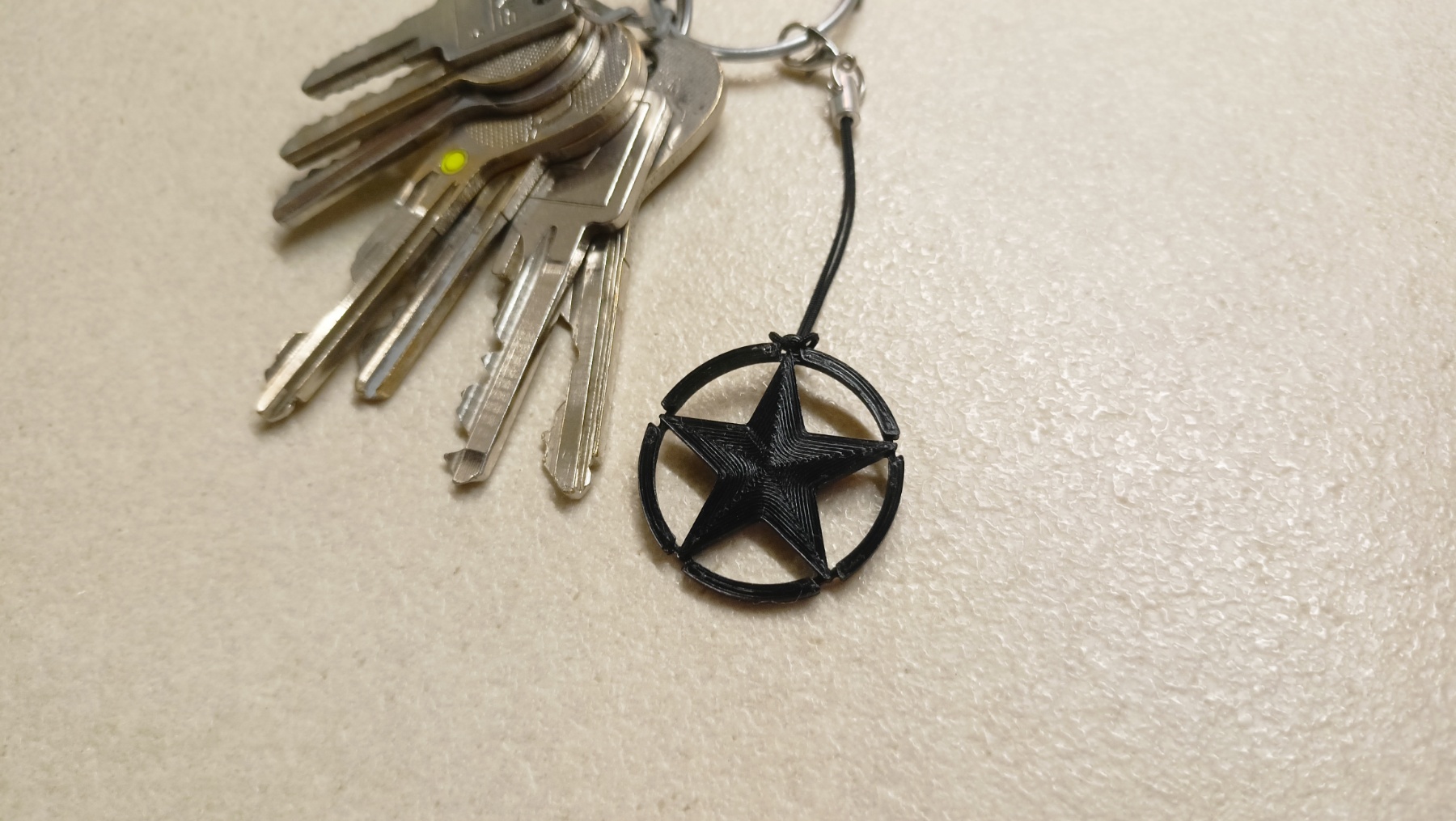 US Army Military Star Keychain & Bag Tag