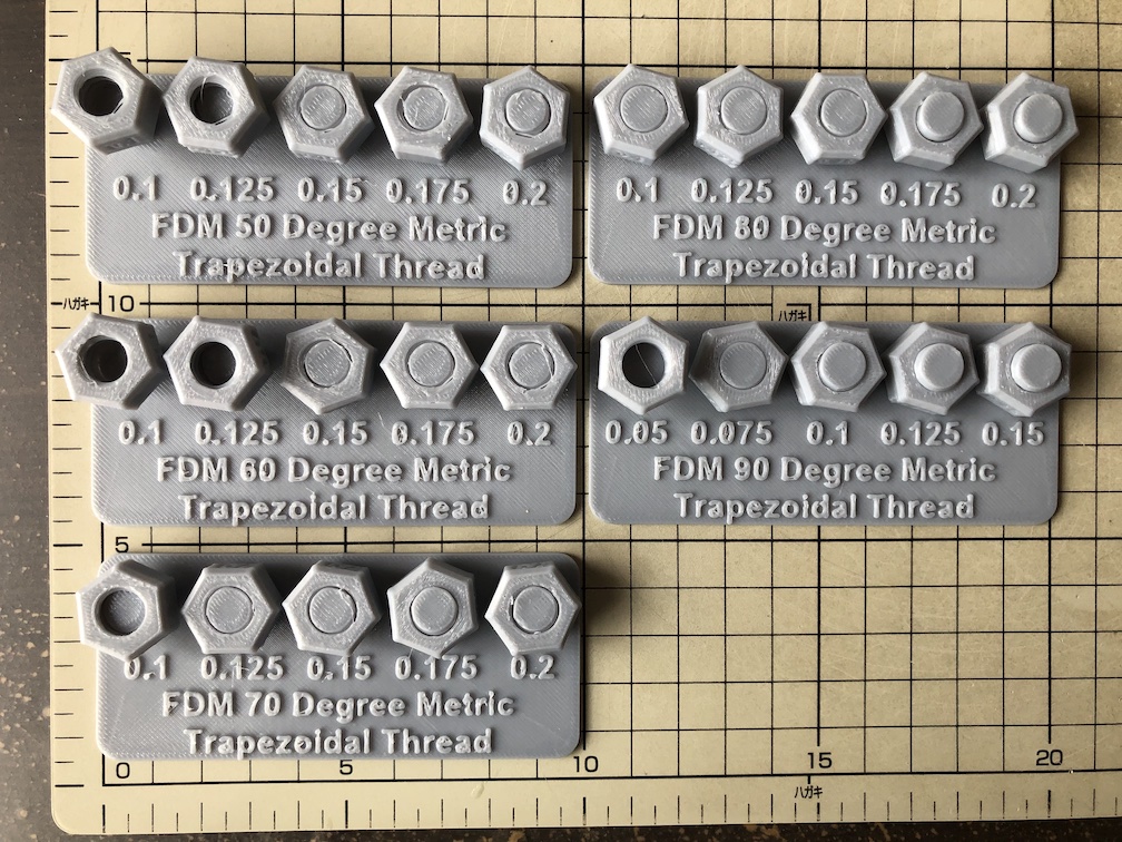 Fusion 360 FDM threads test piece