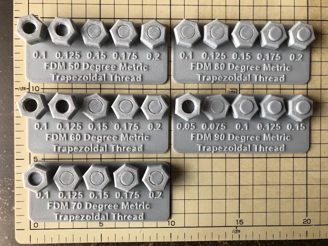 Fusion 360 FDM threads test piece
