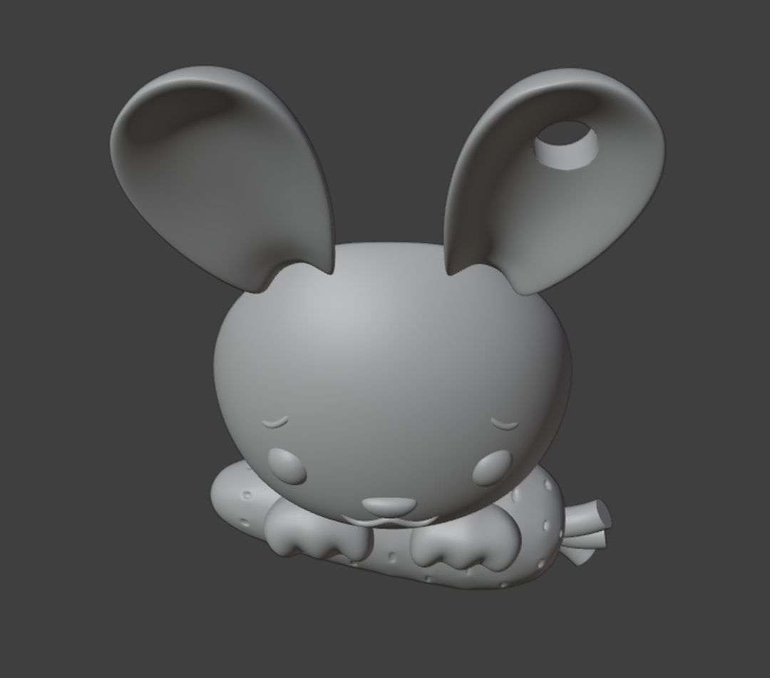Miniatura 3 do modelo 3D Happy Easter Bunny Keychain