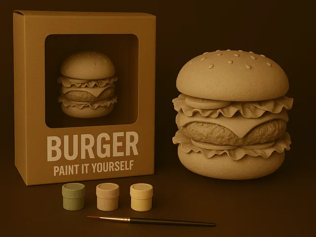 Burger – Paint-It-Yourself