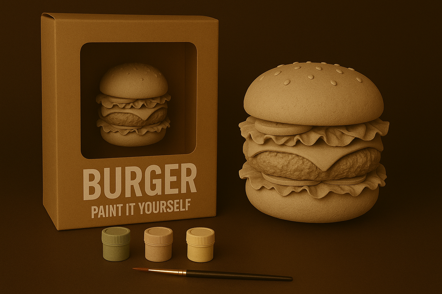 Burger – Paint-It-Yourself
