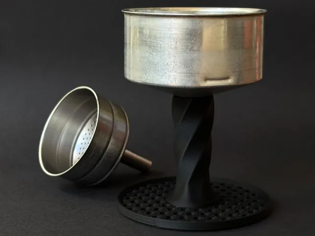 Moka pot funnel stand