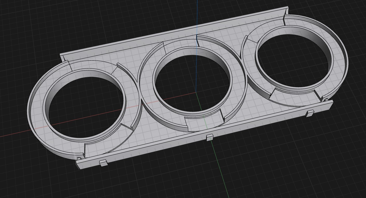 WS2812S ARGB Pixel Ring Holder 3D model