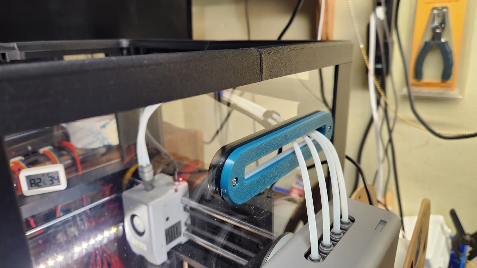 FlashForge AD5x Side Trim with smaller slot and PTFE glides.