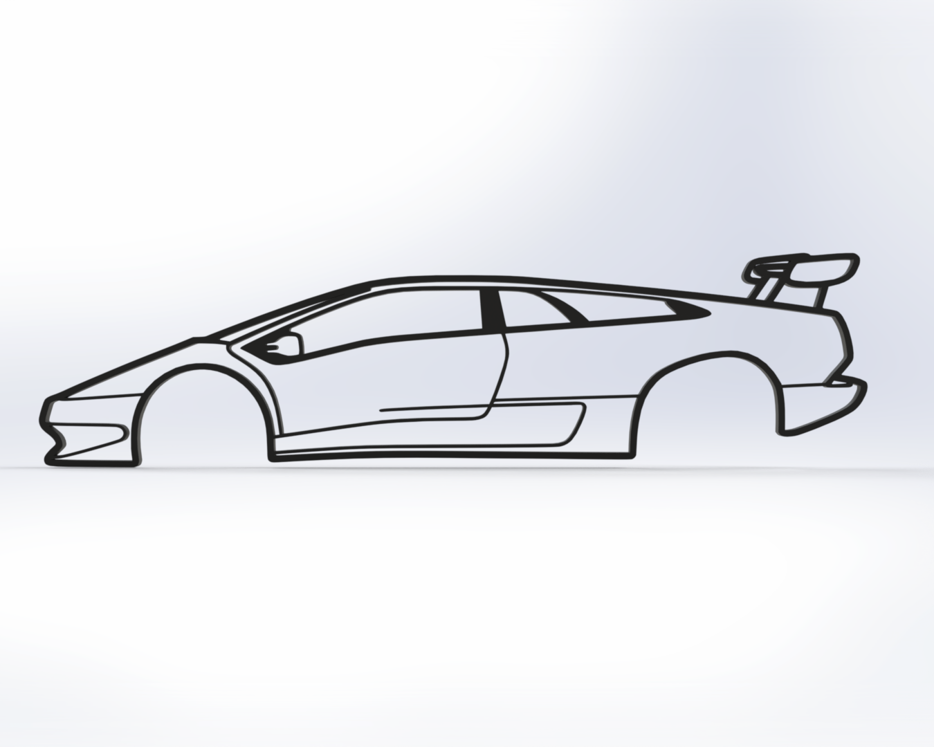 Lamborghini Diablo Outline Wall Art