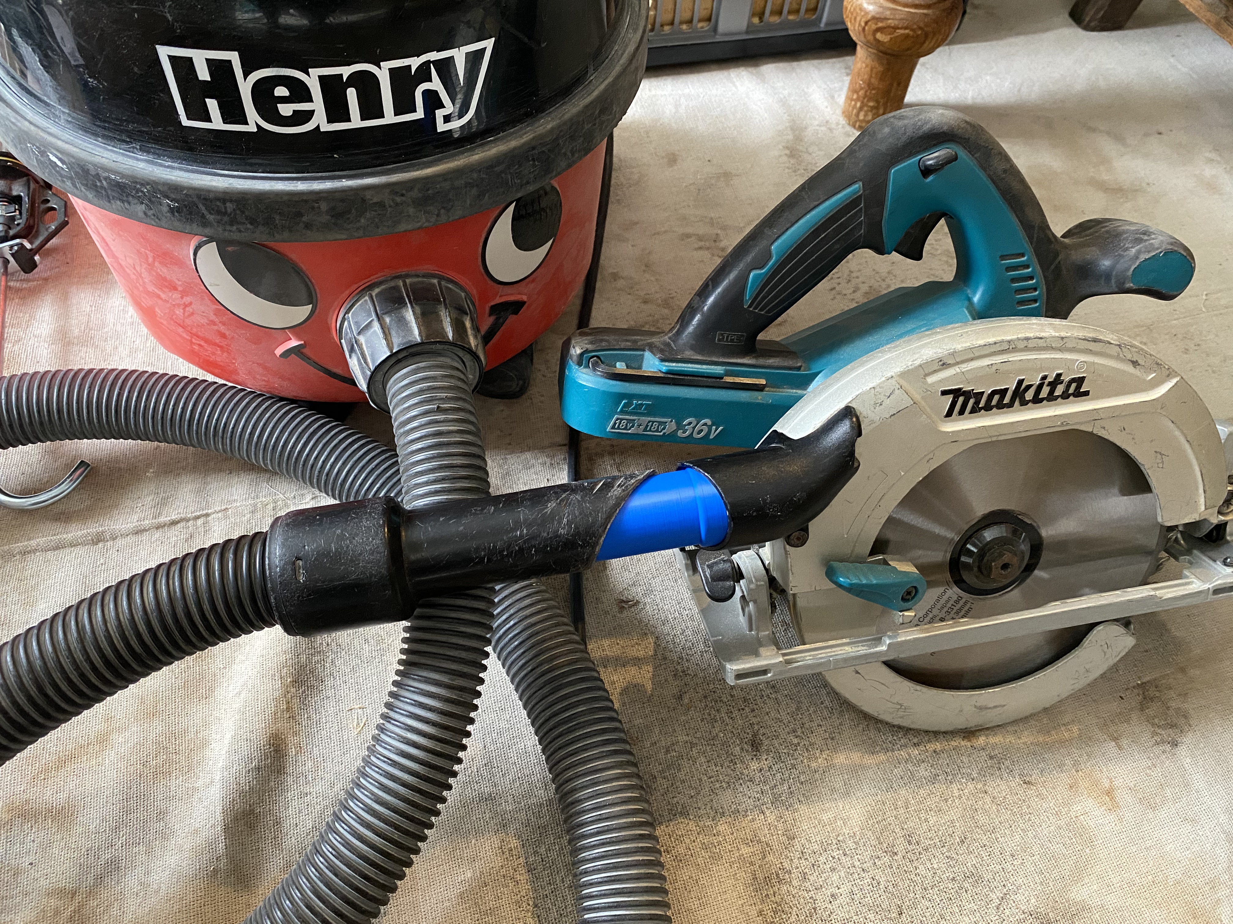 Makita circle saw to Henry hoover adapter