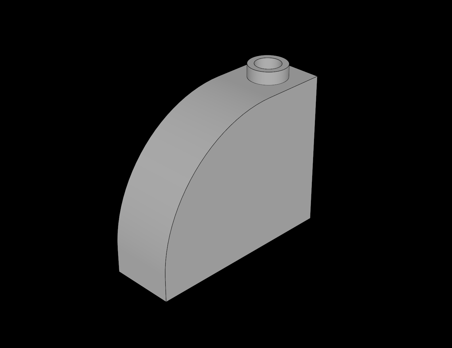 Lego Compatible (33243.dat) Brick 1 x 3 x 2 Curved Top