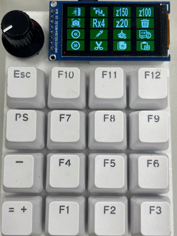16-key Macro Pad with rotary encoder and LCM