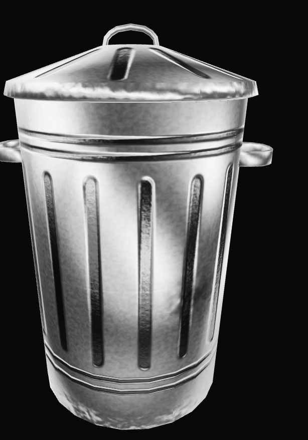 Mini Trash Bin – Diorama Prop
