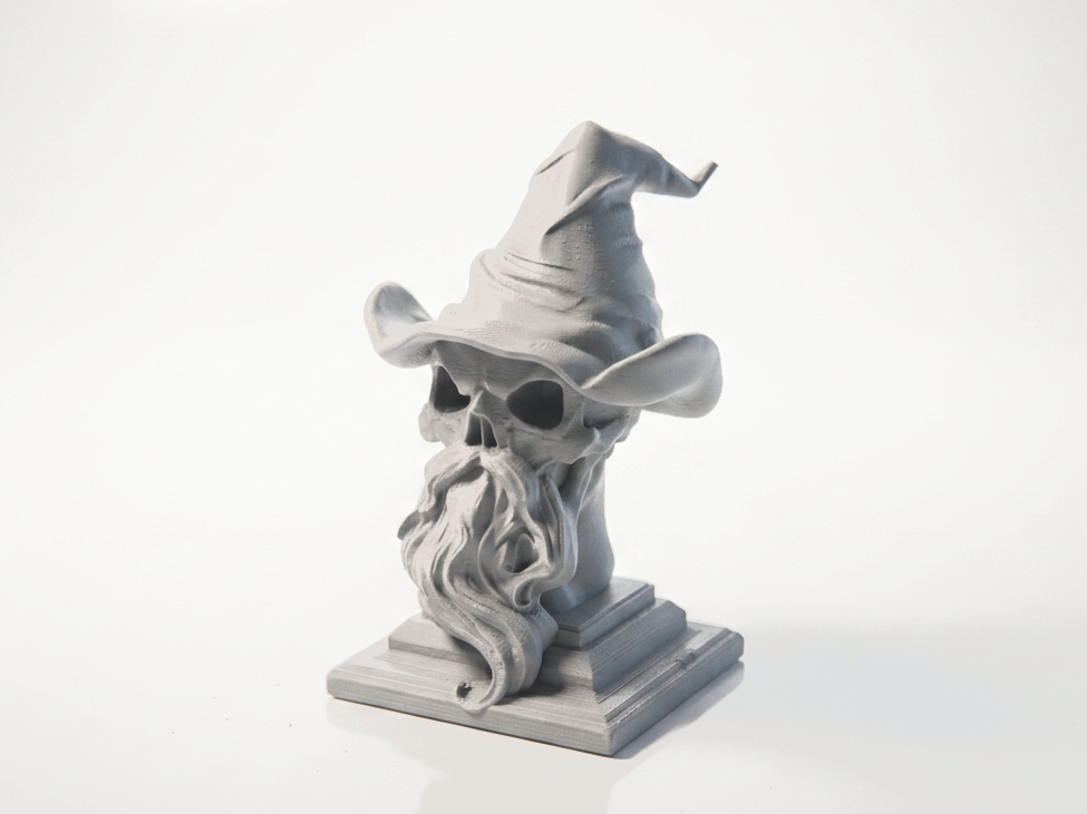 Wizard Skull Sculpture Fantasy Desktop 3D Printable