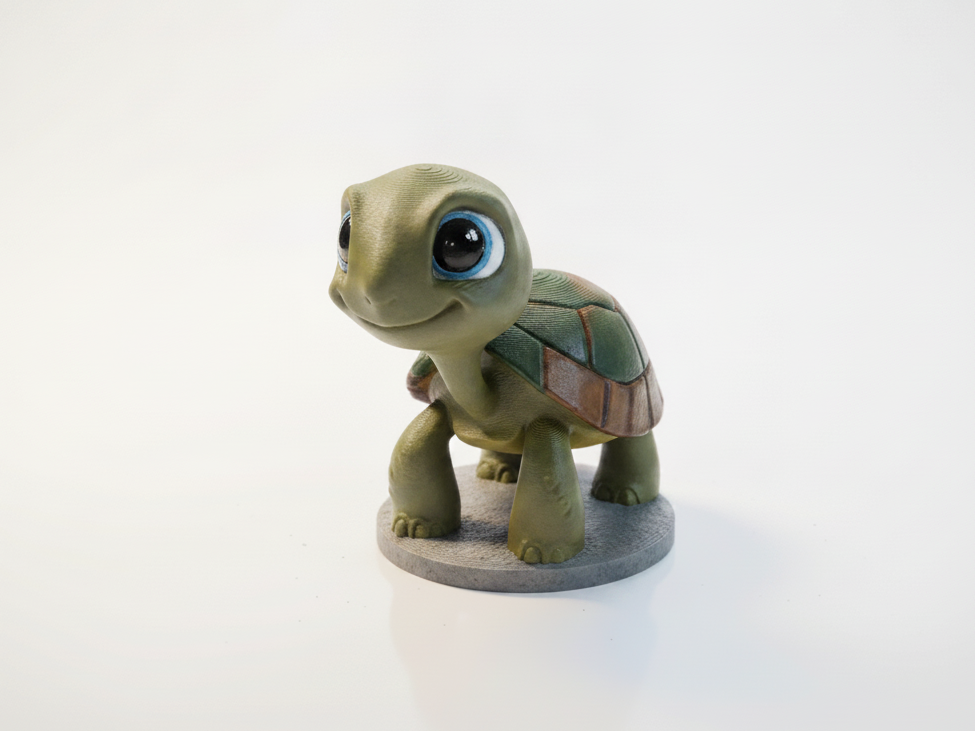 Chibi Tortoise Figurine Cute 3D Printable