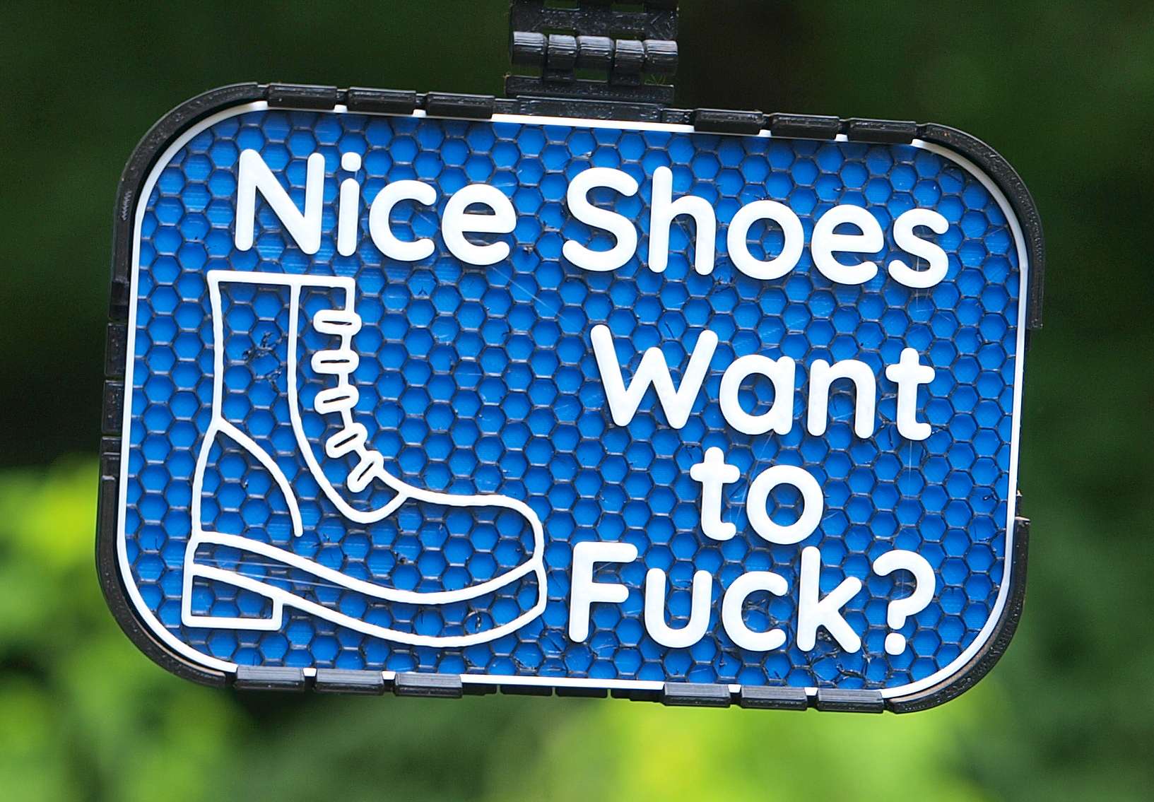 "Nice Shoes" sign