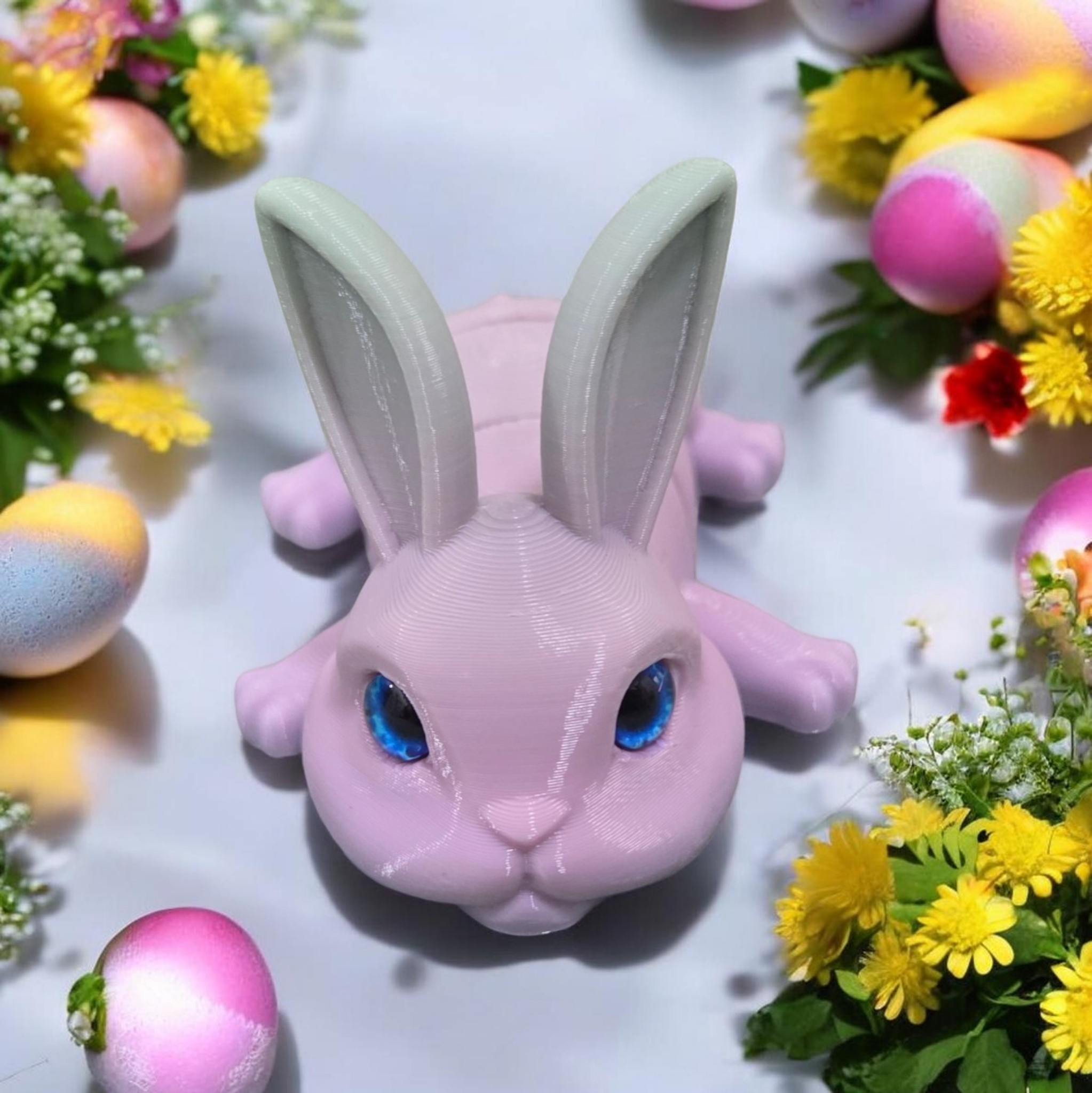 Articulated Rabbit - 6mm glass eye compatible 3D model thumbnail