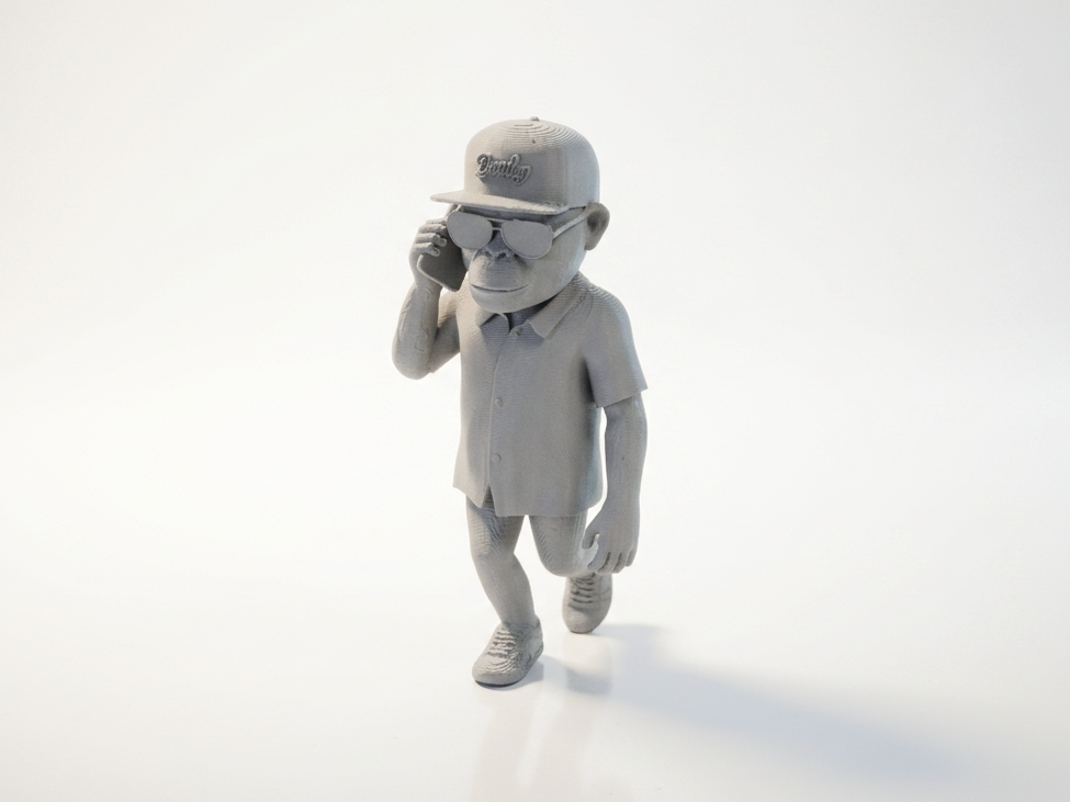 Monkey On Phone Figurine Animal 3D Printable