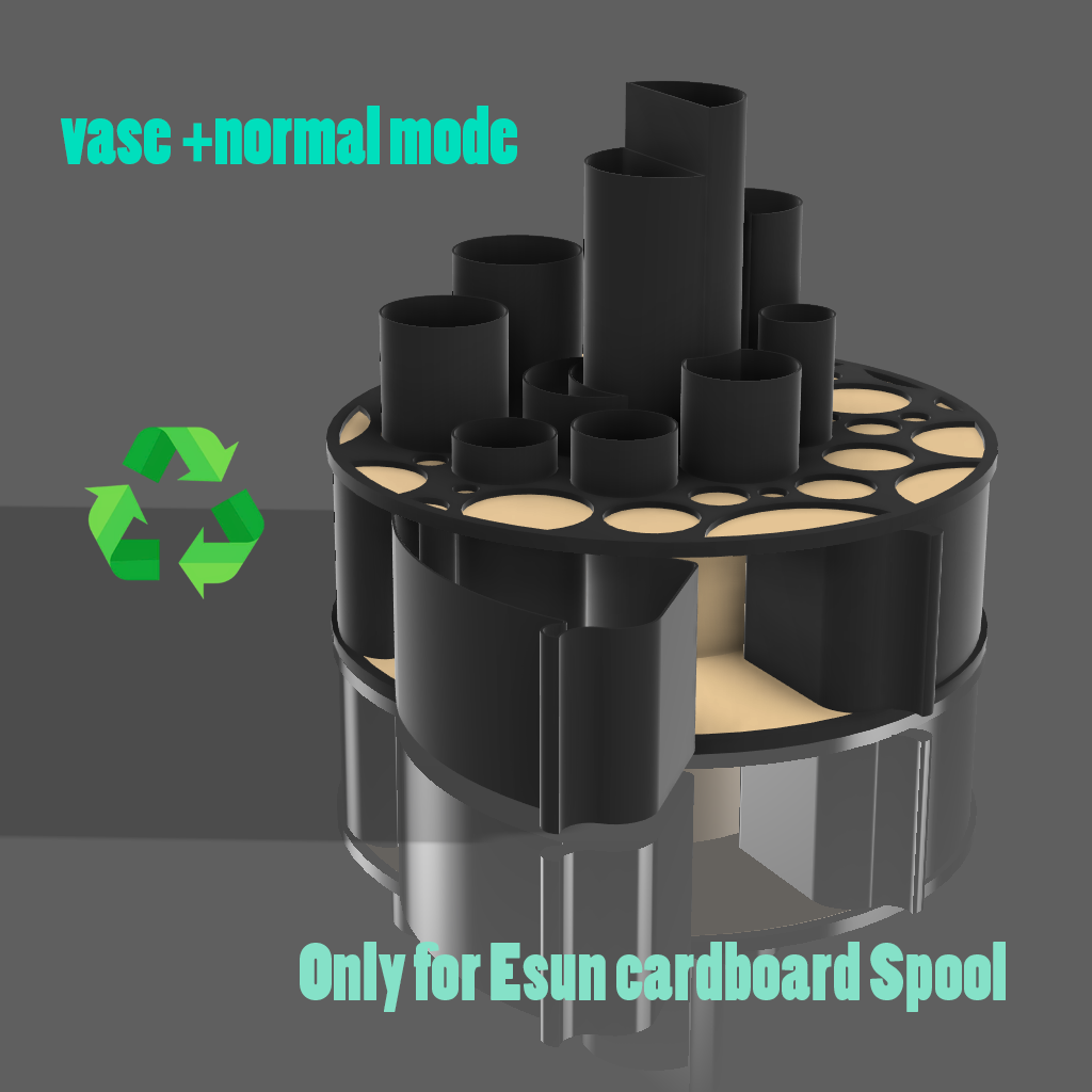 Upcycle for Esun Cardboard Spool  -Organiser  maintenance station Vase + Normal