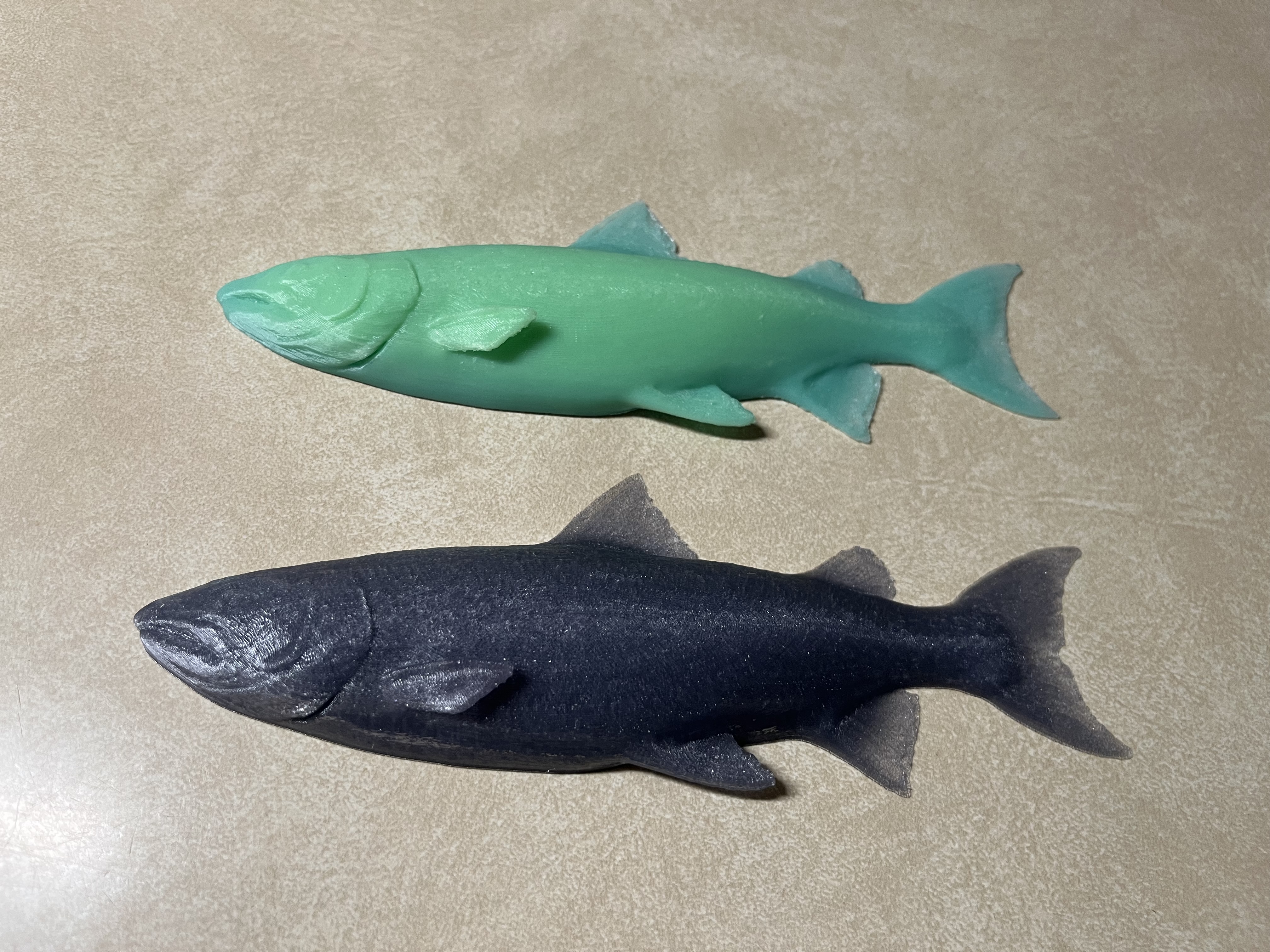 Salmon fish half for surface mounting