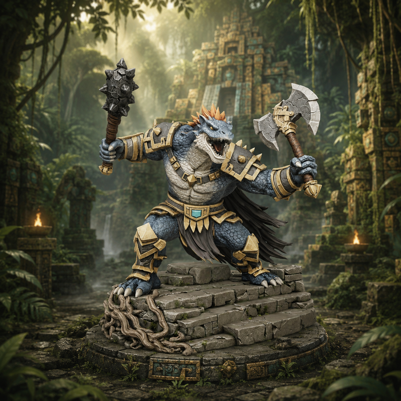 Vhorlath Realms – Reptilian – Scalehide Berserker (Dark Fantasy 3D ...
