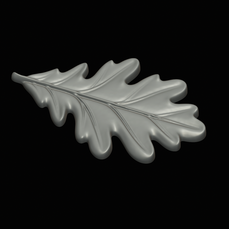 relief oak leaf solo symbol model by Artman | Download free STL model ...