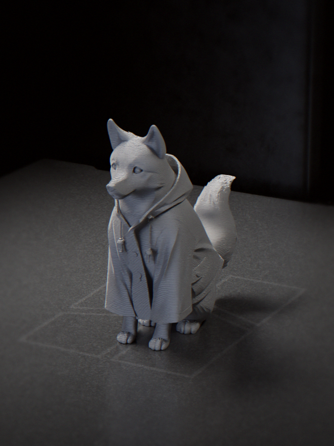 Dog In Jacket Figurine Animal 3D Printable 3D model by José Pedro