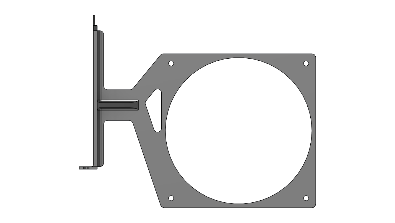 120 mm Fan Bracket on a PCIe Slot Cover (GPU Backplate Cooling) — STL ...