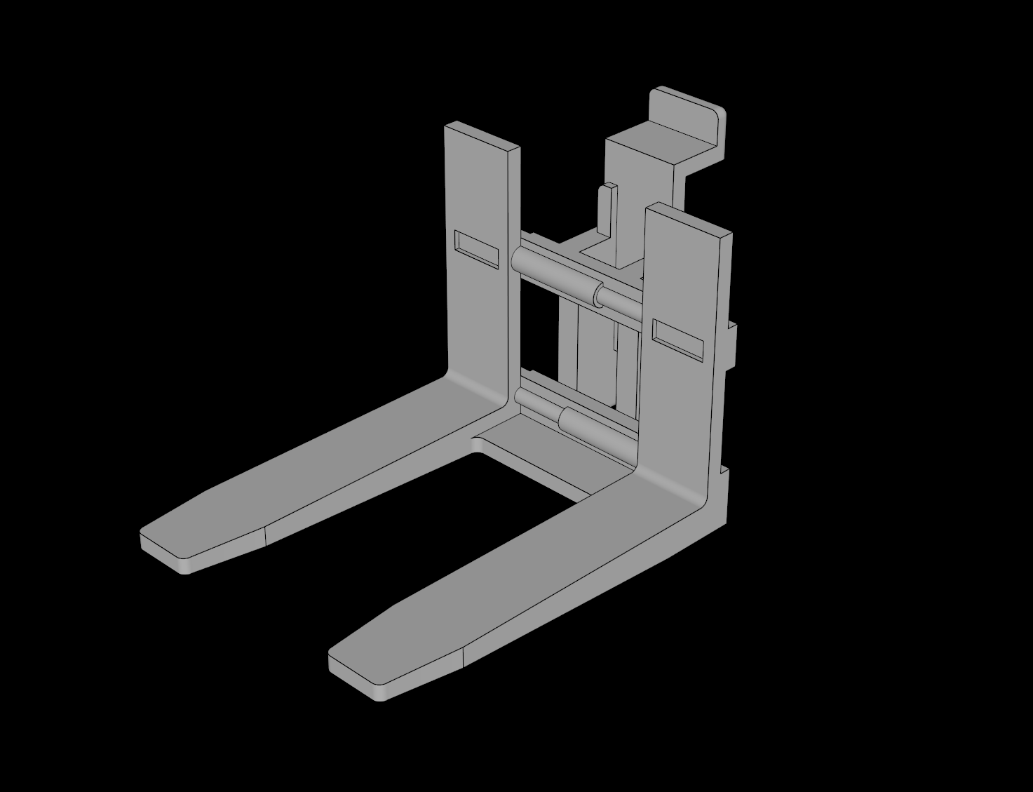 Lego Compatible (45707.dat) Forklift Forks 4 x 7