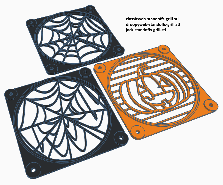 Halloween 120mm fan grills