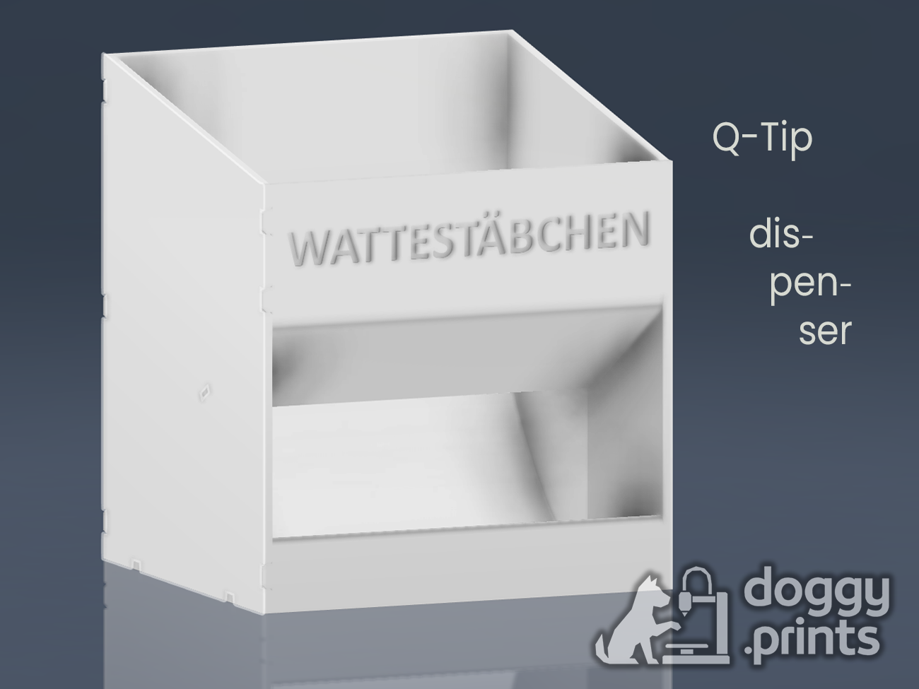 Q-tip Dispenser Box "Wattestäbchen"