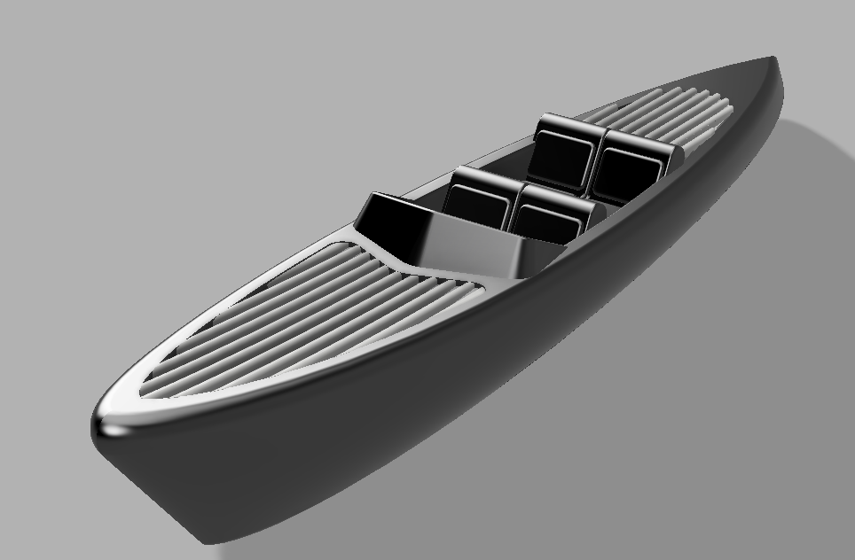 Stylised speedboat model