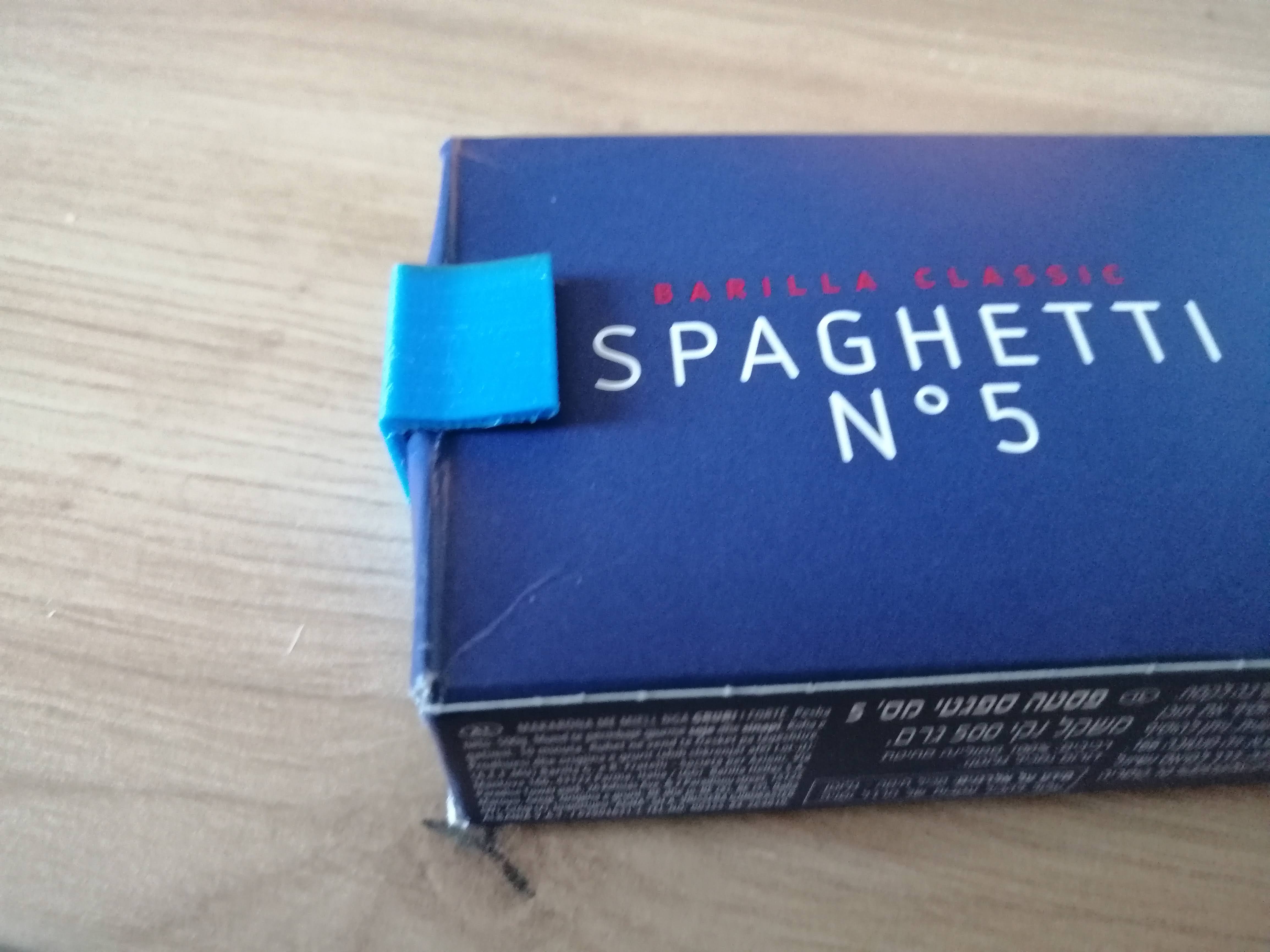 Barilla Spaghetti Box Verschluss