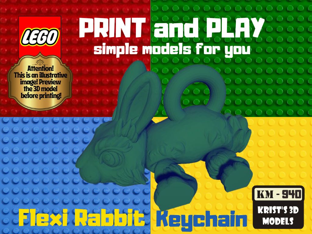 Flexi Rabbit Keychain