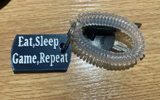 Funny keychain ''Eat, Sleep,Game, Repeat,,
