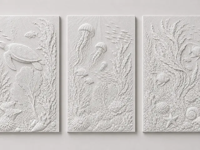 Underwater Worlds - 3 Part Wall Relief