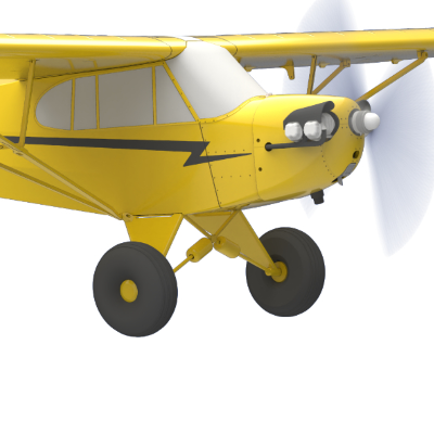 Upgraded Bush Plane Wheel set for RC Piper CUB! (3DLabPrint)