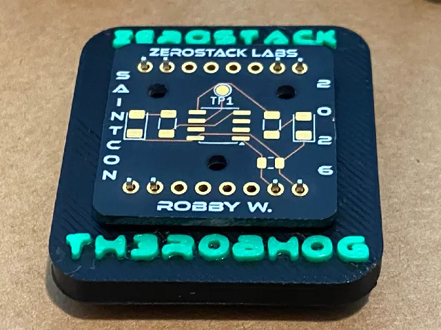 ZeroStack Labs SAINTCON 2026 Minibadge Soldering Jig