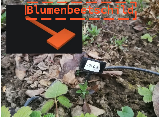Blumenbeetschild