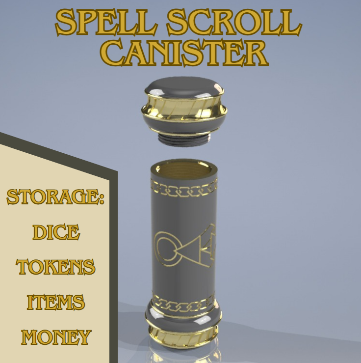 D&D Dice Box Fantasy Canister