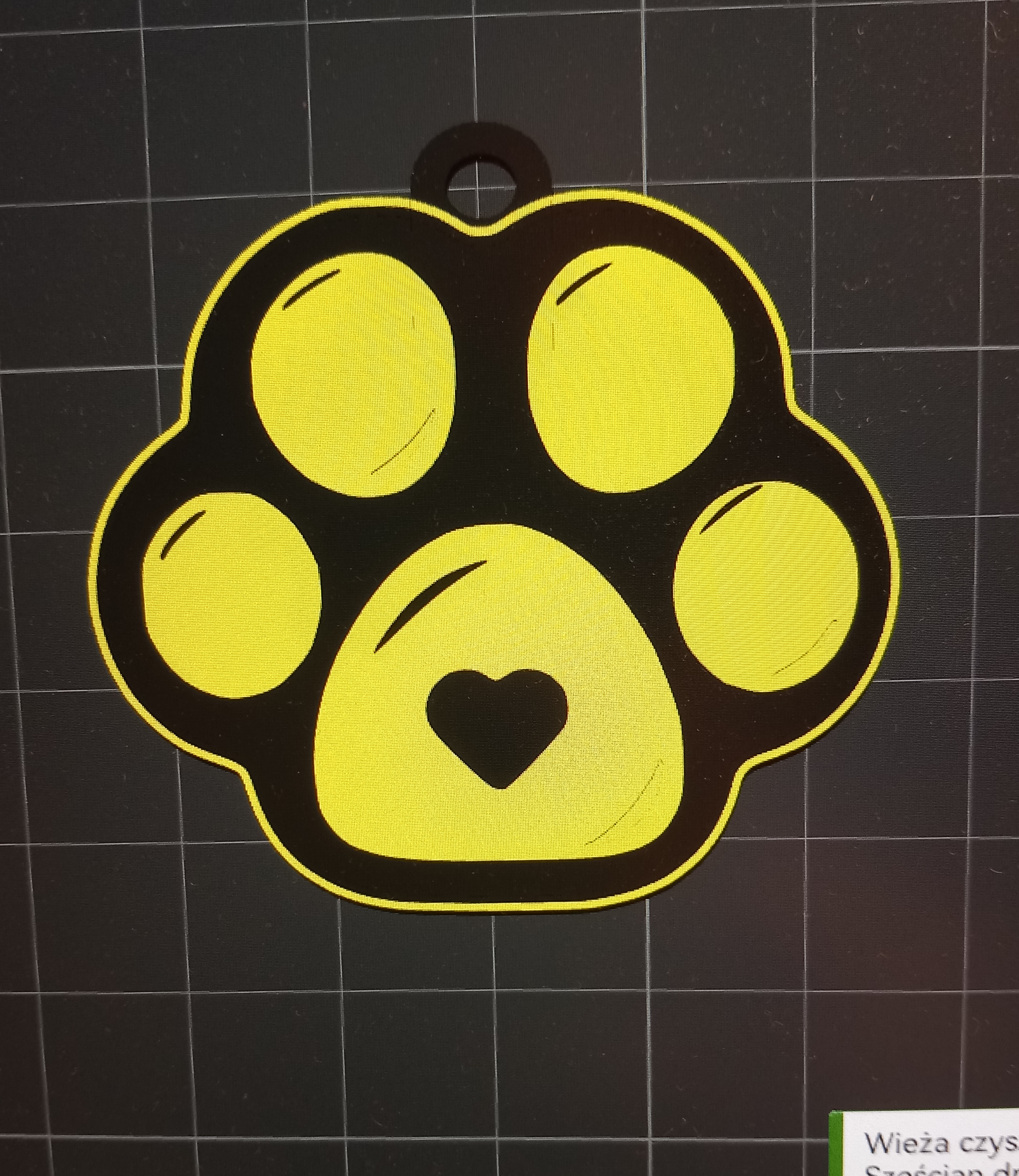 Dog paw keychain