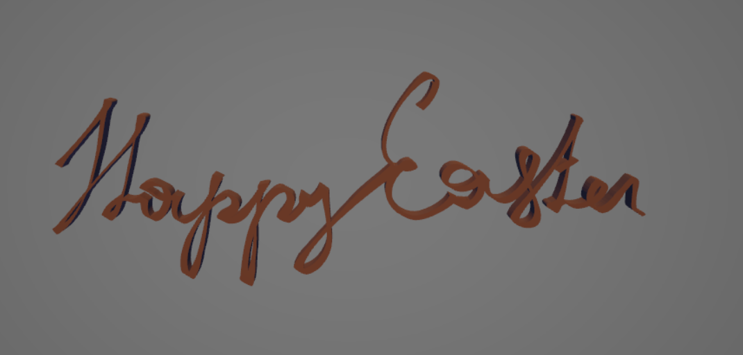Happy Easter Ornament 3D model