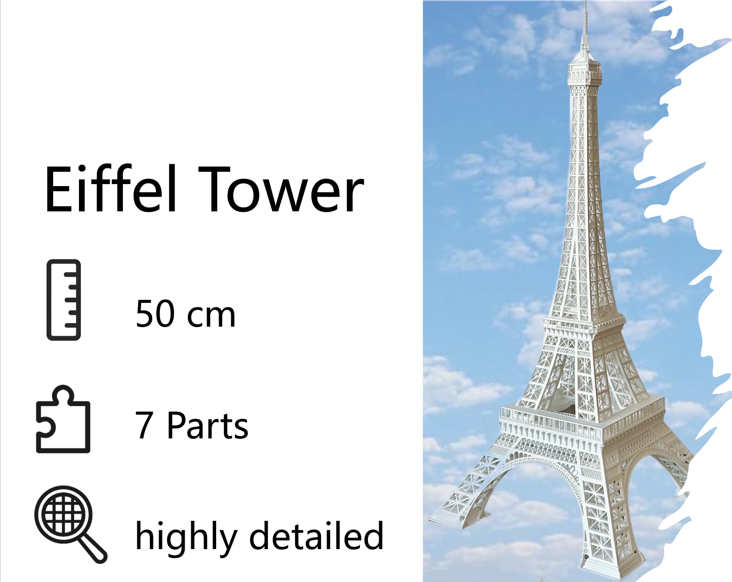Eiffel Tower - 50 cm - 7 Parts