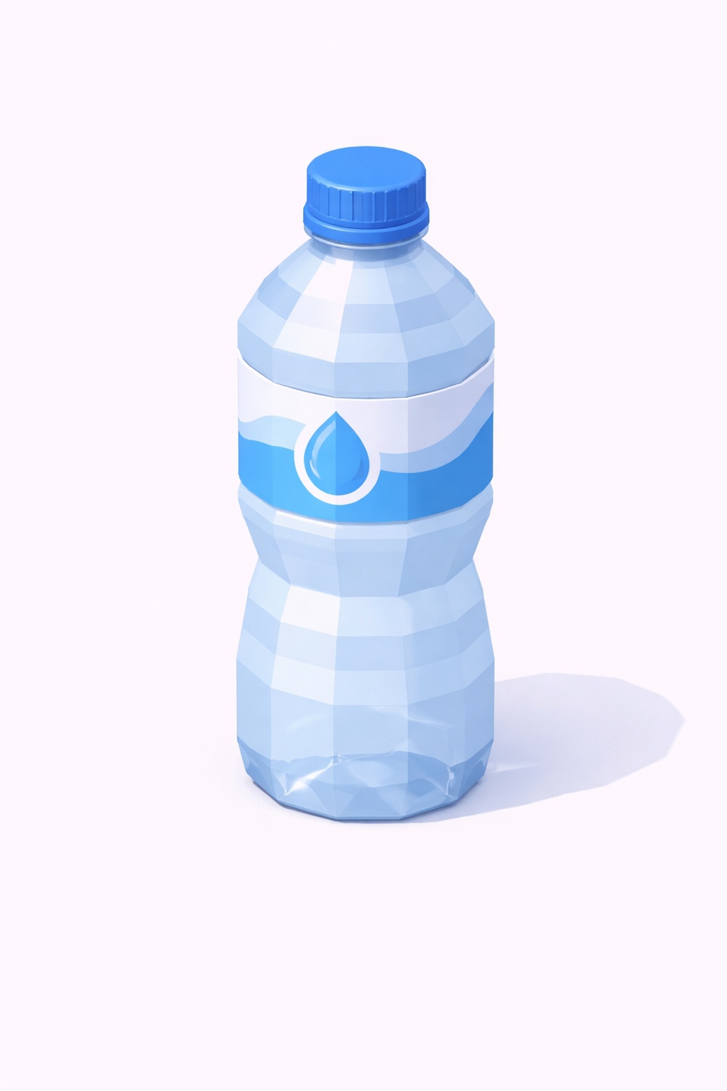 Low Poly Plastic Water Bottle