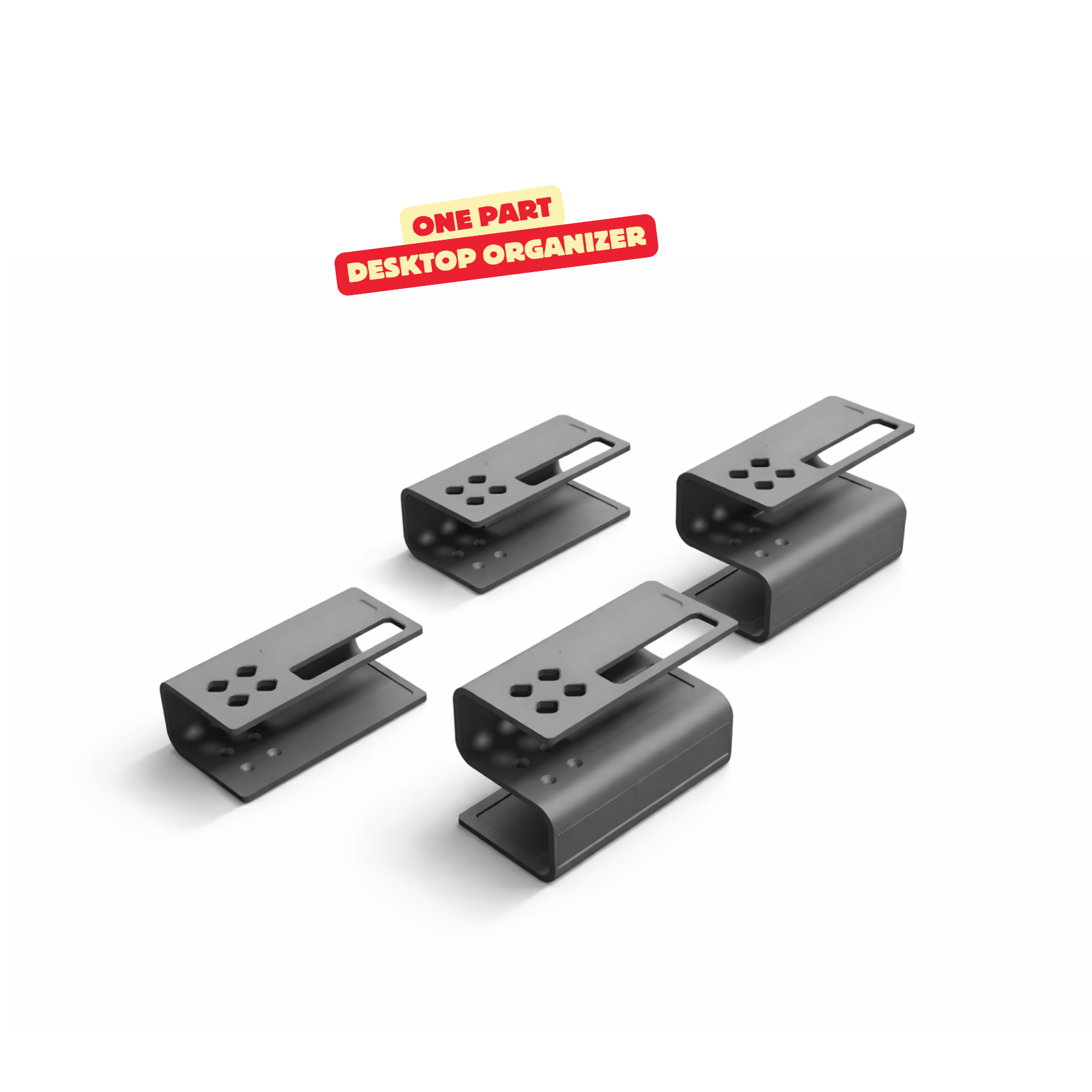 ONE PART DESKTOP ORGANIZER (NO SUPPORTS) 3D model