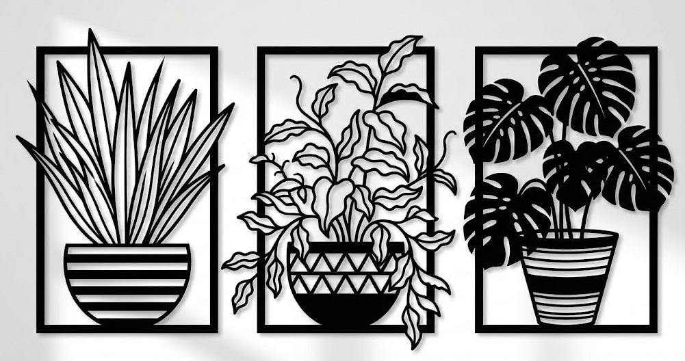 Modern Wall Art [FREE STL + SVG] Easy Print No Supports