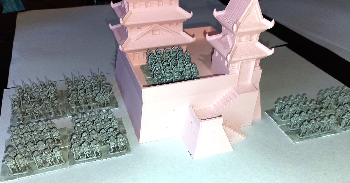 Japanese castle for small scale wargames. by QuickFootie Designs ...