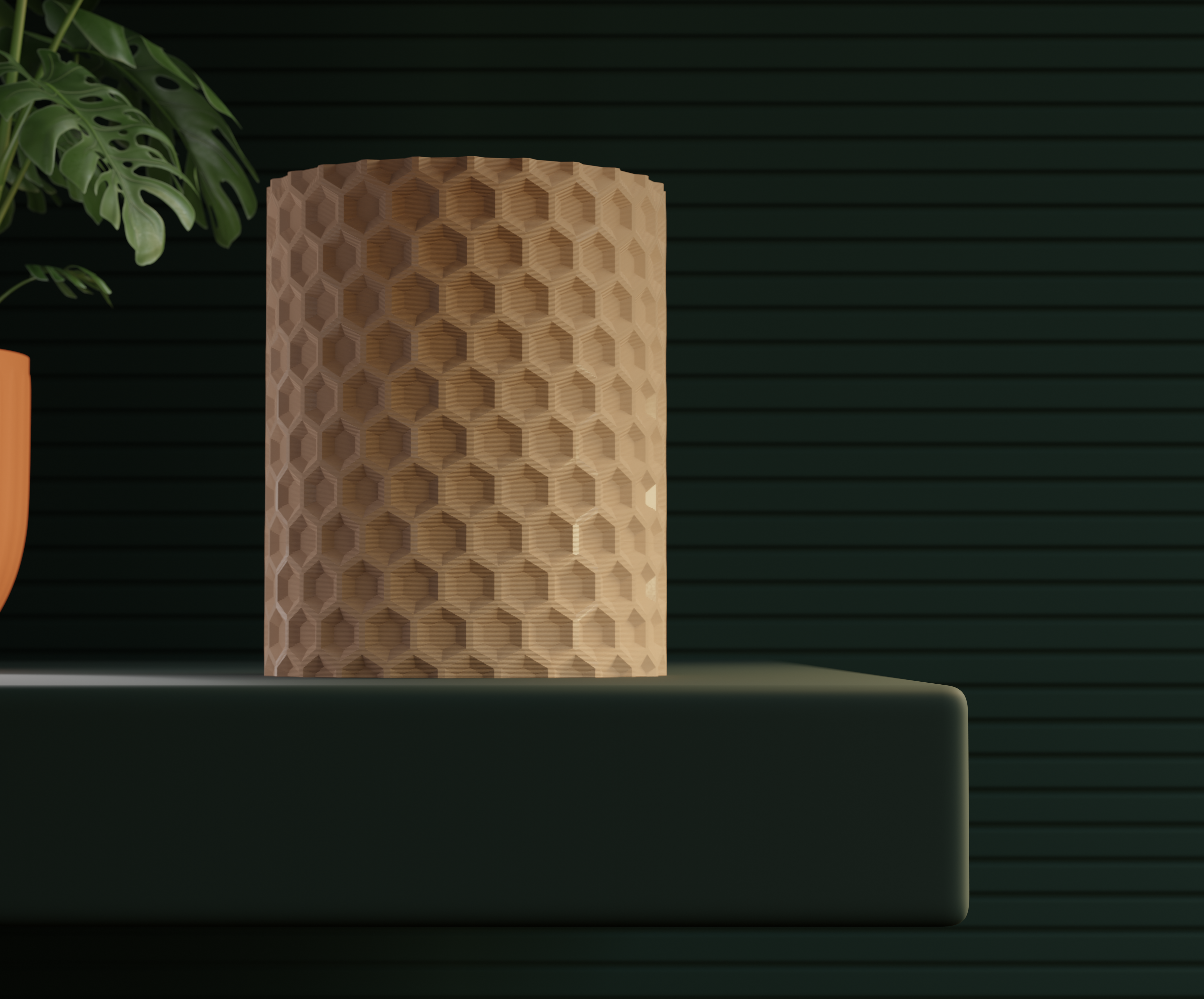 vase hexagonal pattern