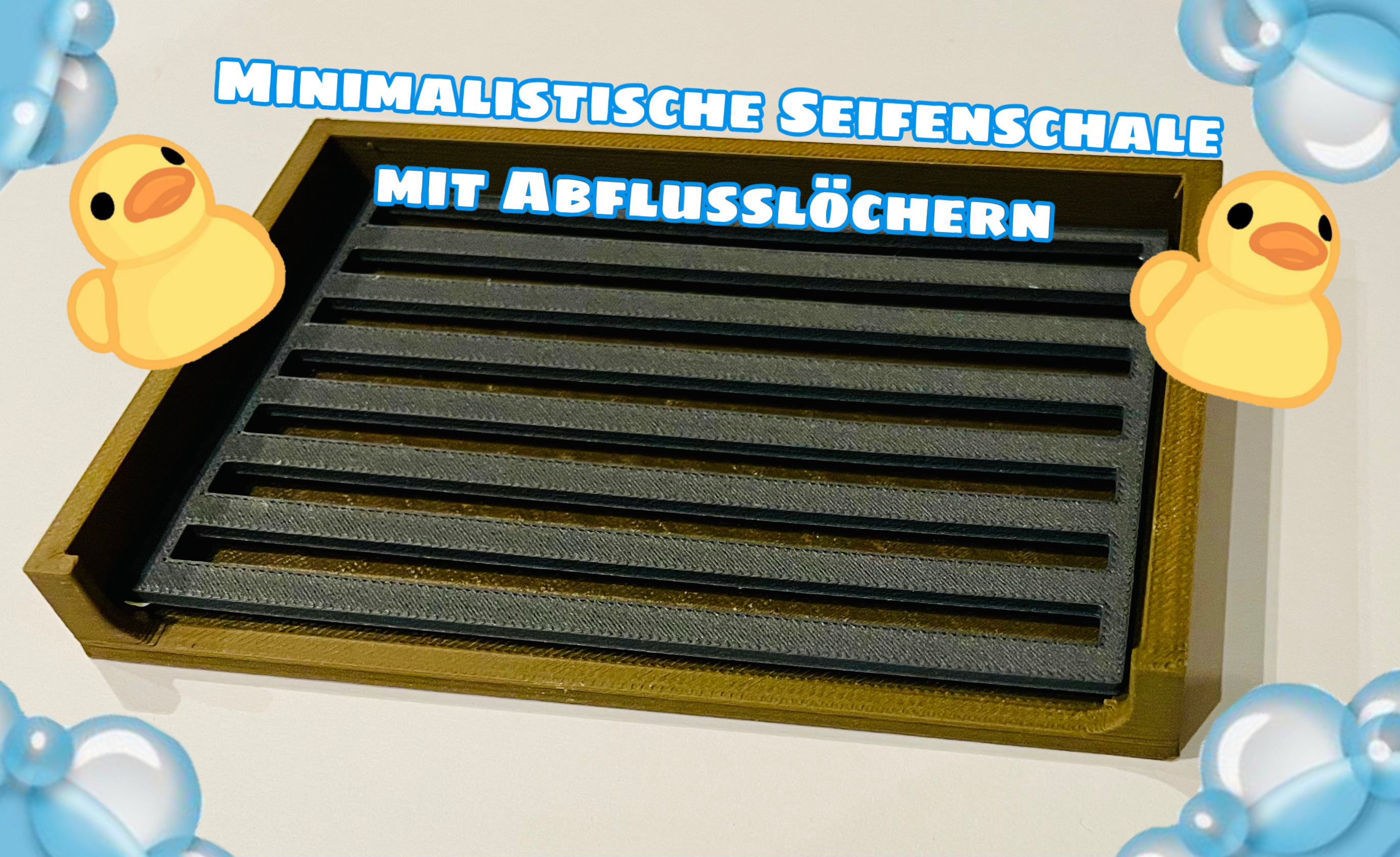 Minimalistische Seifenschale mit Abflusslöchern