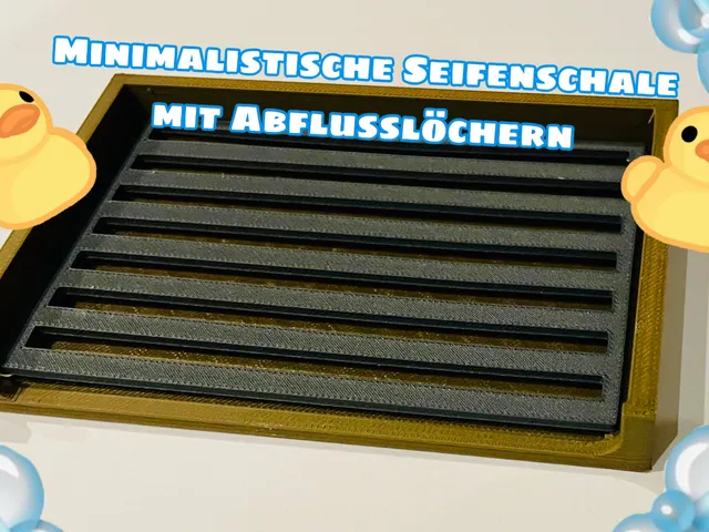 Minimalistische Seifenschale mit Abflusslöchern