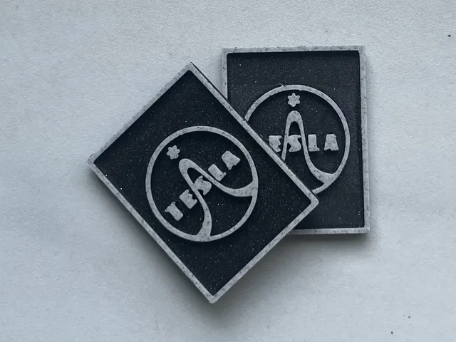 Tesla Logo (Czech Tesla) – Speaker Badge / Retro Decoration