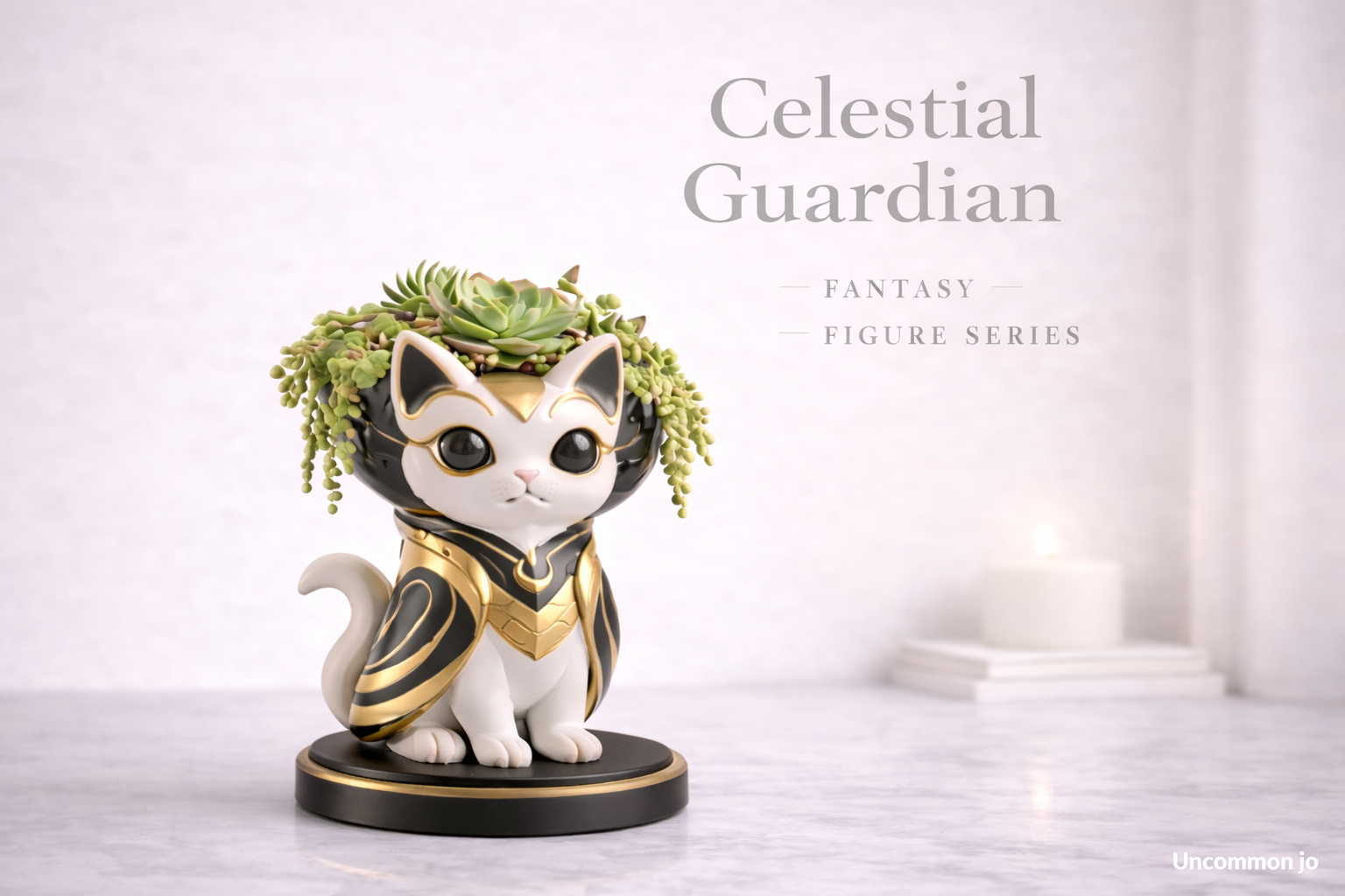 Celestial Guardian — Fantasy Cat Figure